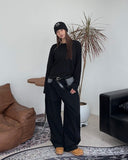 Renid Waffle Zipper Long Sleeve Tee