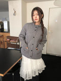 Banna Tiered Frill Tulle Unbalance Skirt
