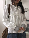 Gizeh Frill Ribbon Blouse