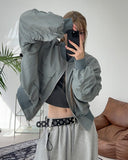 FL crop shirring flight jumper