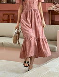 Kotia flower shirring one piece