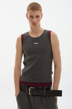 mesh layered sleeveless