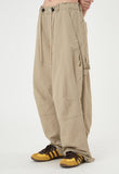 Work incision rivet nylon wide pants