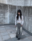 Renpi washed wide denim pants