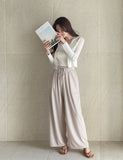 Select Two Button Summer Ribbed Cardigan