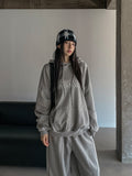 Knits Lettering Overfit Hoodie