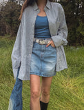 [U-DENIM/Special Product] Keto Washing Denim Mini Skirt