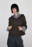 NETTED HOOD KNIT