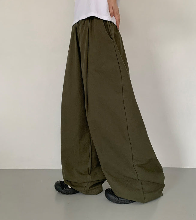 【BAON】[unisex] U-Tance Summer Banding Balloon Wide Pants BAON (バオン) - [男女兼用]ユータンスサマーバンディング