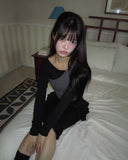 Muen Frill Suede Tiered Mini Skirt