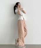 Rustling Cooling Two-Way Side Lace Track Banding Pants