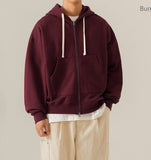 Overround heavyweight hoodie zip-up