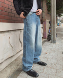 Boden back-banded semi-wide denim