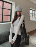 Two-Tone Layered Ribbed U-neck Long Sleeve
