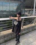Lentz leather square shoulder bag