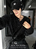 Velia ribbed button henley neck