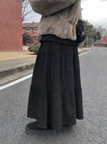 Roit Check Frill Long Banding Skirt