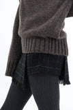 Roses Check Fringing Short Skirt