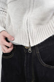 Urban High-Neck Knit Zip-Up