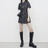hoz stitch denim one piece
