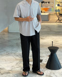 Chettis Two-Tuck Wide Spandex Slacks