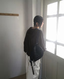 Convi Stripe Loose Fit 2-Way Hooded Zip-Up