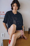 Rose Kitty Pigment Short Sleeve Tee