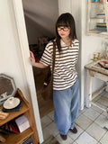 Caldis Stripe Collar Short Sleeve Tee