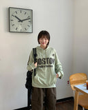 Denna Boston Lettering Color Matching Hoodie