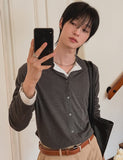 Daily Ribbed Round Cardigan