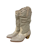 Premium Linen Western Boots