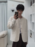Shaki Tweed Round Jacket