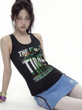END OF PARTY Solid Mango Sleeveless