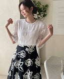 Mona Rose Flare Banding Long Skirt