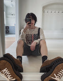 Heart Destroyed Bermuda Pants