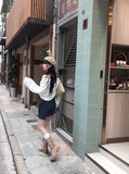 [U-BASIC] Basic Balloon Cropped Cardigan