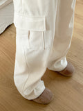 Hoya Winter Fur Angora Velcro Flat Mary Jane Loafers