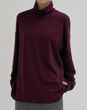 [unisex] Mochi Warmer Overfit Turtleneck T-shirt