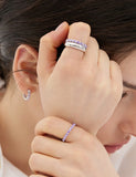Essence Silver (W) Tennis Ring 2.5mm Purple