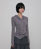 Asymmetrical Draped Hoodie