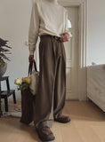 Mayrne Wool Pintuck Slacks