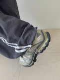 Megle Summer Track Color Matching Nylon Skirt Pants