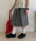 Elsha Cotton Pleated Midi Skirt