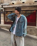 Fran Track Hooded Denim Shirt
