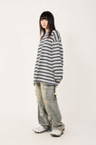 Multi cargo hem snap button heavy denim pants