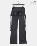 Pinshu Culotte Flared String Bootcut Skirt Pants