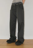 EYELET DOUBLE WAIST PANTS