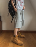 Scar embroidery bermuda pants