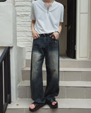 RuenB Mud Sand Curve Denim Pants