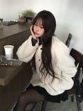 Boker Two Button Fluffy No Collar Fur Jacket